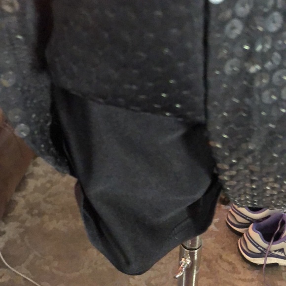 Black Sequin Designer Mini Sleeveless Dress 👗 - Picture 4 of 11